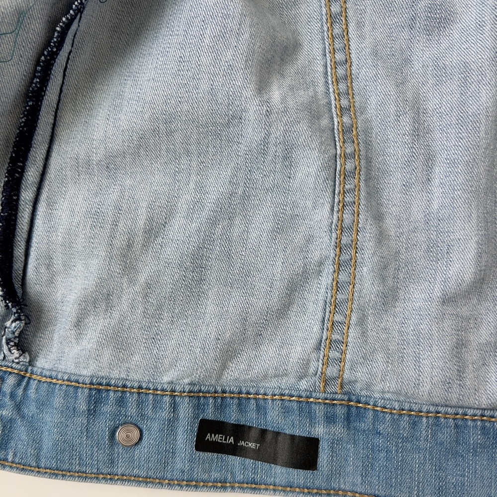 Kut from the Kloth Denim Jacket with Lace Detail - Picture 4 of 7